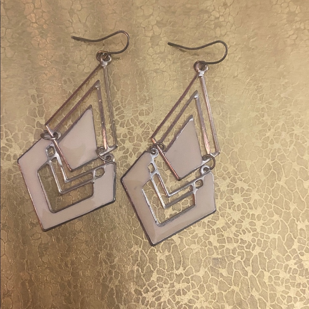 Geometric Drop Statement Earrings